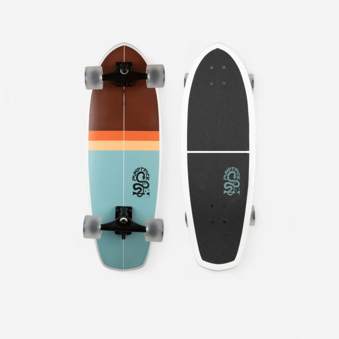 Surfskate Decathlon Oroboros 30: vistas superior e inferior del modelo 8750544